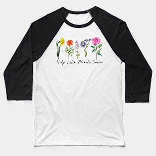 Wildflower Teacher Aide Shirt, Personalized Retro Paraprofessional Tee, Custom Para Sweater, Para Squad, Para Team Shirt, Teacher Assistant Baseball T-Shirt